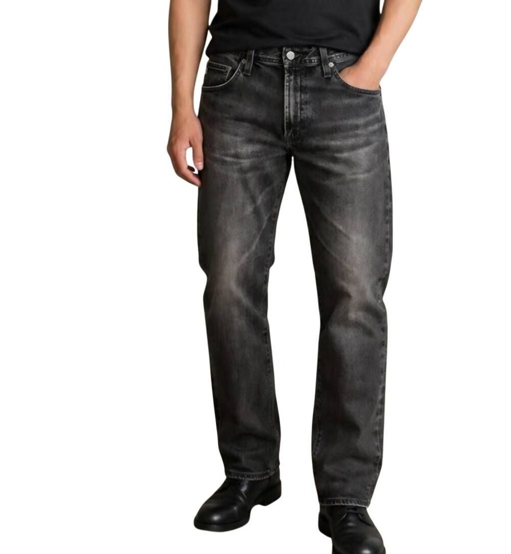 Adriano Goldschmied Jeans Men's 34 Black Faded Graduate Tailored Slim Straight